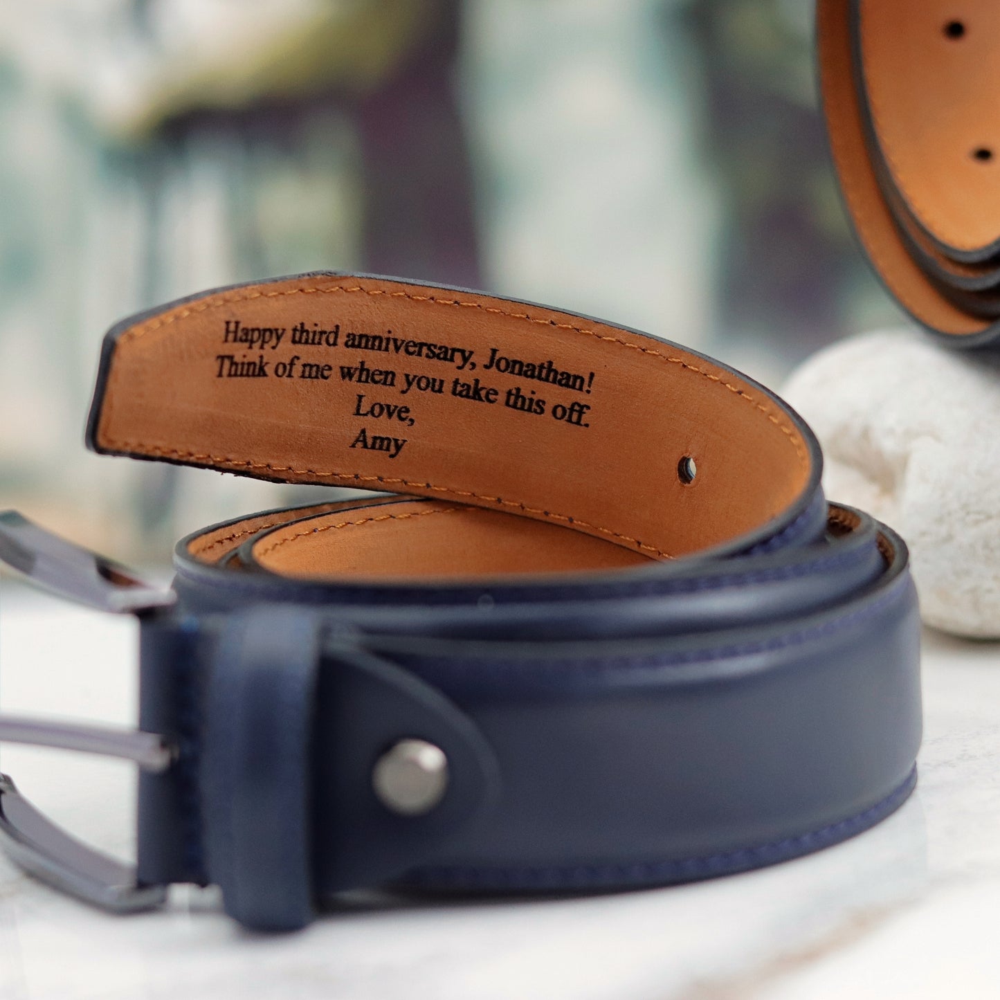 Navy Men Suit Belt