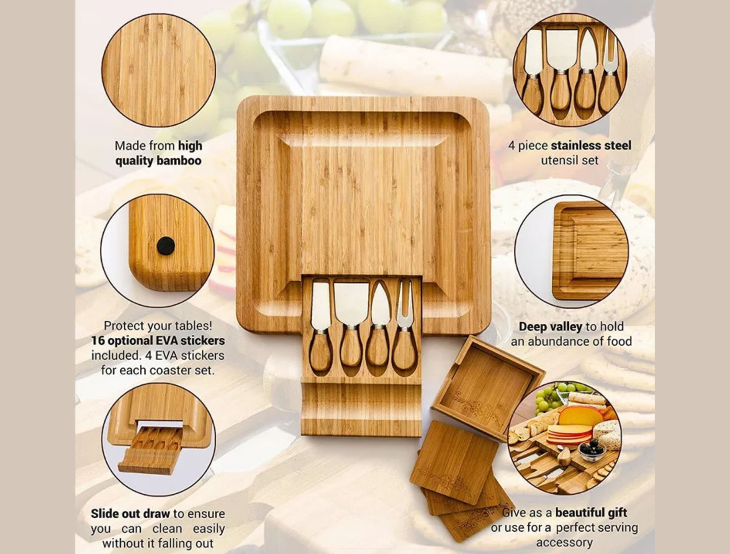 Square Cheese Board
