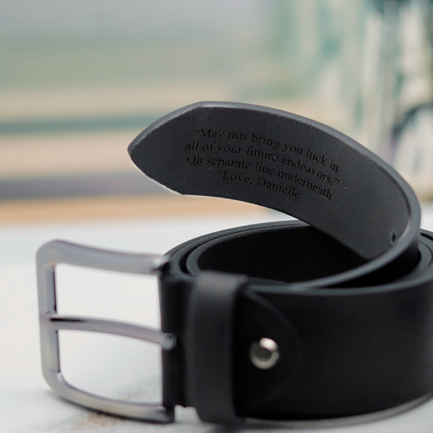 Black Genuine Leather Belt