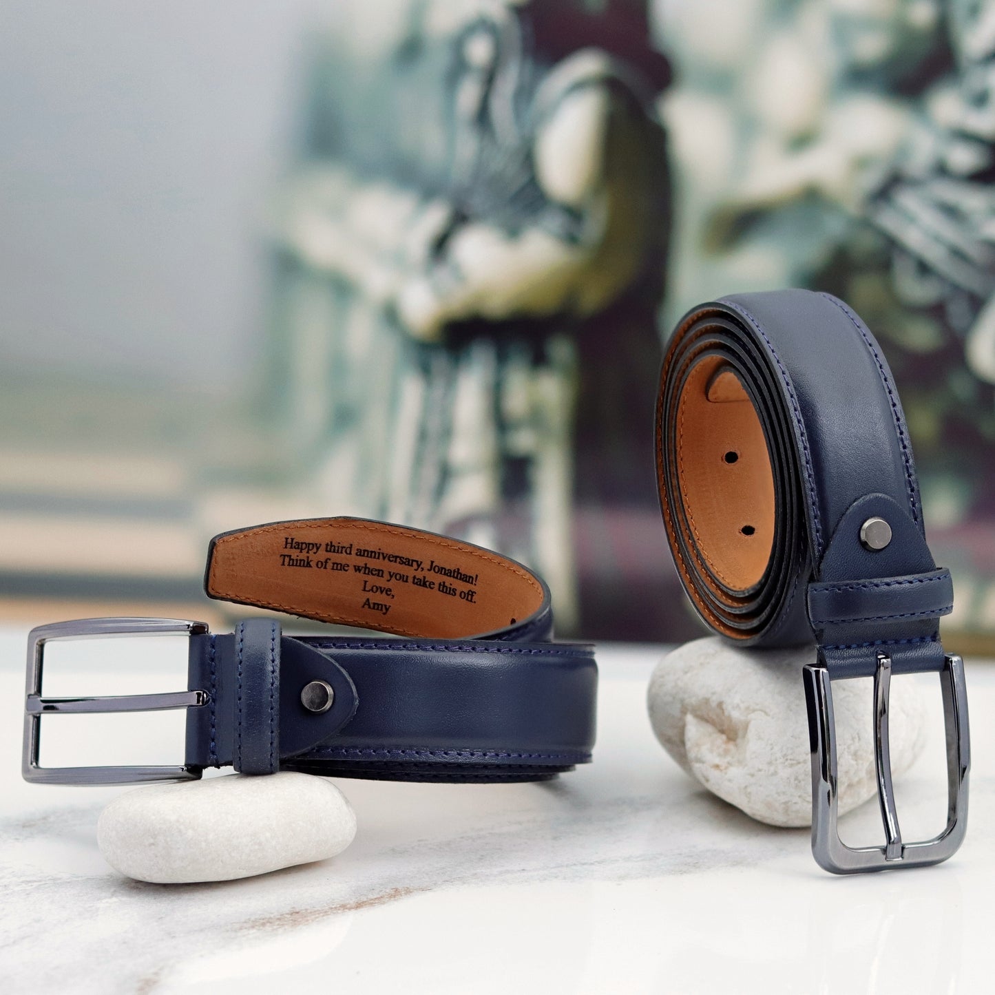Navy Men Suit Belt